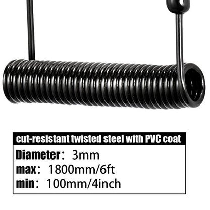 Laptop Lock Cable 6ft Cut-Resistant Security Cable with 360° Rotating Lock for Wedge Slot Laptops 7x3mm Anti-Theft Computer Lock for Office, Library, Travel, Students & Business - size: k 1pack