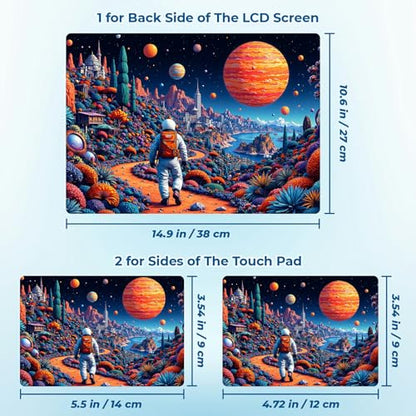 Reusable Universal Laptop Skin Sticker, Cut to Fit for 11.6–15.6 Inch Laptops, Waterproof Protective Film, No-Residue - Cosmic Journey - color: Cosmic Journey