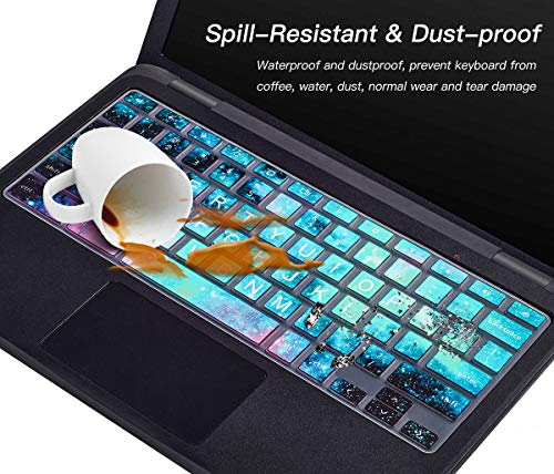 CaseBuy Keyboard Cover for Dell 11.6 Chromebook 3100 3120 3180 3181 3189 5190 P22T 11.6" / Chromebook 13 3380 13.3 inch Keyboard Accessories (Upper CASE, Galaxy) - color: Galaxy