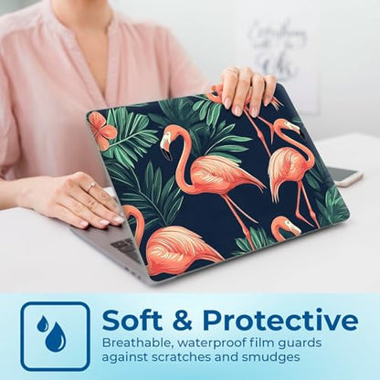 Reusable Universal Laptop Skin Sticker, Cut to Fit for 11.6–15.6 Inch Laptops, Waterproof Protective Film, No-Residue - Flamingo - color: Flamingo