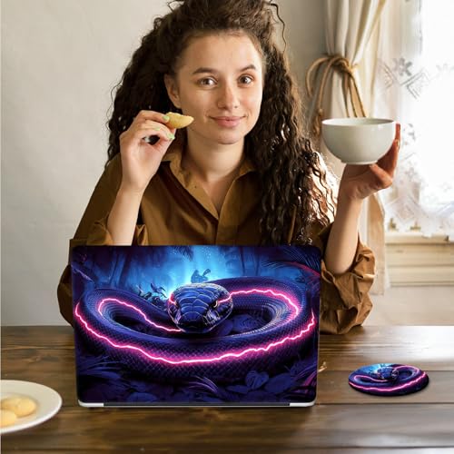 Laptop Skin Sticker Decal 15.6 Inch,12 13 13.3 14 15 15.6 in Laptop Netbook Skins for Notebook,Art Decal Removable Waterproof Scratch Resistant,Universal Vinyl Cover,Glitter Snake - color: Glitter Snake