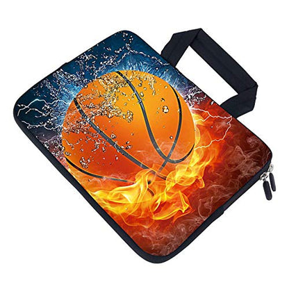 AMARY14 15 15.4 15.6 inch Laptop Handle Bag Computer Protect Case Pouch Holder Notebook Sleeve Neoprene Cover (Hot Basketball) - color: Hot Basketball