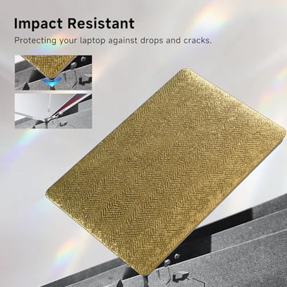 for MacBook Air 13 inch Case M1 2021 2020 2019 2018,Snake Leather Gold | MacBook Air Case A2337 A2179 A1932,Logo Cutout,Scratch, Elegance Luxury,Dent Resistant,Easy Snap-On,Durable,Keyboard Cover - color: Snake Gold, size: (A1932/A2179/A2337 M1) Mac 2018-