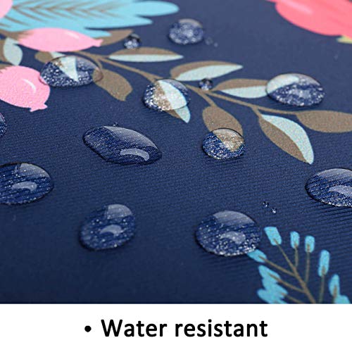 Laptop Sleeve Bag Water-Resistant Protective Case Bag Compatible with MacBook Pro/Air 13 inch and 13 inch-14 inch Dell HP Surface Book Chromebook Notebook - color: Navy Flower, size: 13 inch-14 inch
