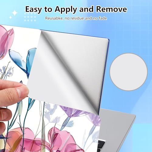 Universal Laptop Skin Sticker Decal for 11.6”12" 13" 13.3" 14" 15" 15.4" 15.6" Reusable Waterproof Scratch-Scratch Resistant Protective Vinyl Laptop Notebook Skin Stickers - Colorful Flowers - color: Colorful Flowers