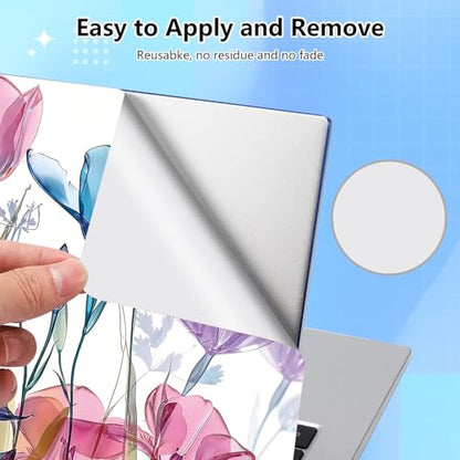 Universal Laptop Skin Sticker Decal for 11.6”12" 13" 13.3" 14" 15" 15.4" 15.6" Reusable Waterproof Scratch-Scratch Resistant Protective Vinyl Laptop Notebook Skin Stickers - Colorful Flowers - color: Colorful Flowers
