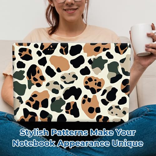 Reusable Universal Laptop Skin Sticker, Cut to Fit for 11.6–15.6 Inch Laptops, Waterproof Protective Film, No-Residue - Leopard Print - color: Leopard Print