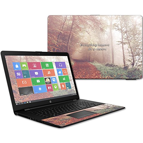 MightySkins Skin Compatible With HP 17t Laptop 17.3" (2017) - Happens For A Reason | Protective, Durable, and Unique Vinyl Decal wrap cover | Easy To Apply, Remove, and Change Styles | Made in the USA - color: Happens For A Reason