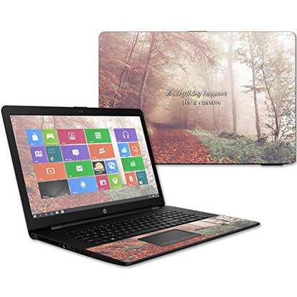 MightySkins Skin Compatible With HP 17t Laptop 17.3" (2017) - Happens For A Reason | Protective, Durable, and Unique Vinyl Decal wrap cover | Easy To Apply, Remove, and Change Styles | Made in the USA - color: Happens For A Reason
