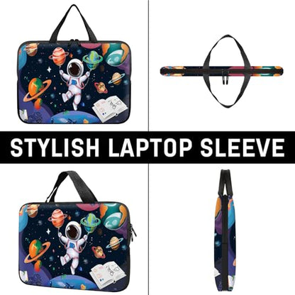 14" 15" Laptop Handle Bag Computer Bag,14.2" 15.4 inch Pouch Holder Notebook Sleeve Cover Compatible for Dell,Lenovo,Toshiba HP, Asus Notebook Messenger Briefcase-Cute astronaut - color: Cute Astronaut