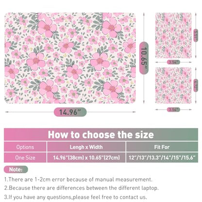 12 12.1 13 13.3 14 15.4 15.6 Inch Laptop Skin Decal, Laptop Skins Stickers Decals for Notebook PC, Universal Reusable Vinyl Laptop Cover Sticker, Waterproof Art Protector I Lovely Pink Flowers - color: Lovely Pink Flowers