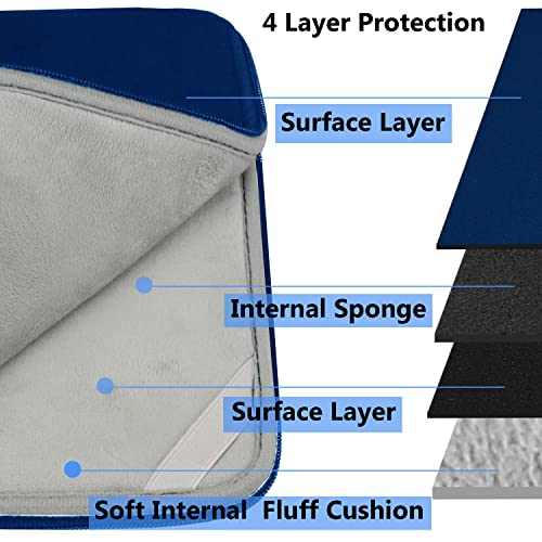 Laptop Case 14 inch, Shockproof Protective Computer Cover Flip Case Briefcase Carrying Bag Compatible with 14" HP, Lenovo, Asus, Acer, Notebook, Chromebook Computer, Blue - color: Blue, size: 14 Inch