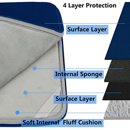 Laptop Case 14 inch, Shockproof Protective Computer Cover Flip Case Briefcase Carrying Bag Compatible with 14" HP, Lenovo, Asus, Acer, Notebook, Chromebook Computer, Blue - color: Blue, size: 14 Inch