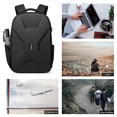 MOSISO Laptop Sleeve 15.6 inch, Geometric EVA Computer Bag Carrying Case | Handle Compatible with MacBook Pro 16, HP, Dell, Lenovo, Asus Notebook&35L Laptop Backpack with USB Charging Port, Black