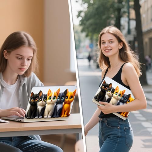 Universal Laptop Skin Sticker Decal, 12"-15.6" Aesthetic Vinyl Wrap, Cute Kittens Group Waterproof Notebook Cover Art Protector for MacBook HP Dell Lenovo, Fits 13" 14" 15" 15.6" - color: Cute Kittens Group