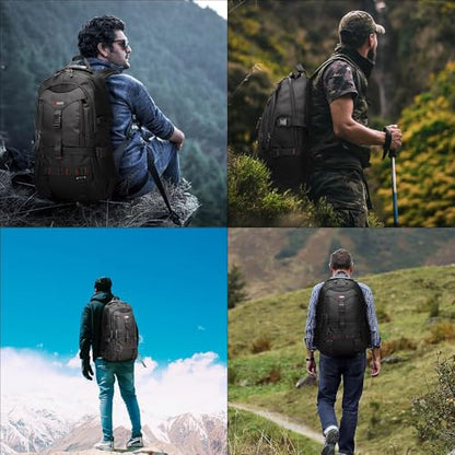 KAKA Travel Backpack Fight Approved with 17.3 inch Laptop Lackpack Compartment Outdoor Duffle Bag for men and women - color: Black