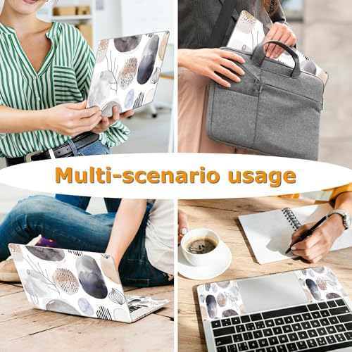 Universal Laptop Skin Sticker with 2 Wrist Pad Decals, 3-Piece Removable Vinyl Laptop Cover, Abstract Art Waterproof Anti-Scratch, Easy-Trim Fit for 13.3" 14" 15.6" Laptops - color: Abstract Art