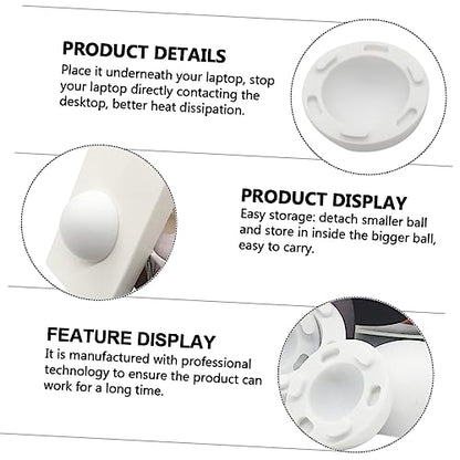 SOLUSTRE 4pcs Laptop Cooling Bottom White Stand Laptop Stands feet Replacement Rubber feet Adhesive Rubber White Notebook Stand Cooling pad - color: White