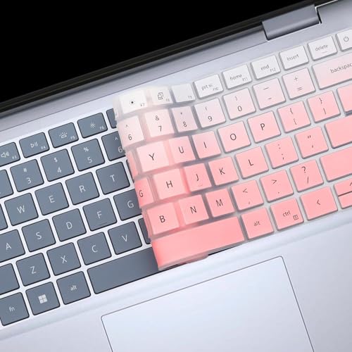 Keyboard Cover for Dell 14 Plus DB04250 DB04255 DB14250 DB14255 14", Dell Inspiron 14 5440 5441 5445 7440 7441 7445 & Inspiron 16 7640 US Layout (Not Fit:Dell 14S & 14 DA14250 Premium)-Ombrepink - color: Ombrepink