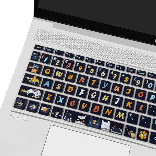 Keyboard Cover for 15.6" HP ProBook 450 G8 G9 G10 / ProBook 455 G8 G9 G10 /ProBook 650 G8/HP Zbook Power G8 G9, Cute Keyboard Skin, Cat - color: Cat