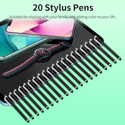 20 Pack Stylus Pen,Stylus Pen for Touchscreen | High Precision and Sensitivity for Everyday Writing/Drawing,Universal Stylus Compatible with Touch Screens,Black - color: 10-Pack-Black