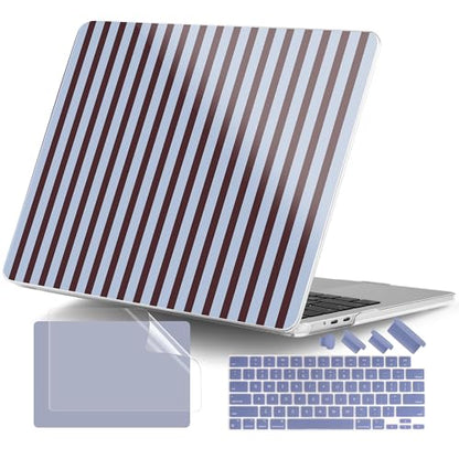 for MacBook Air 13 Inch (13.6 Inch) Case, M5/M4/M3/M2 Chip 2026 2025 2024 2023 2022, Hard Plastic Printed Cover with Screen Protector & Keyboard Cover & Dust Plugs, Modern Stripes - color: Modern Stripes