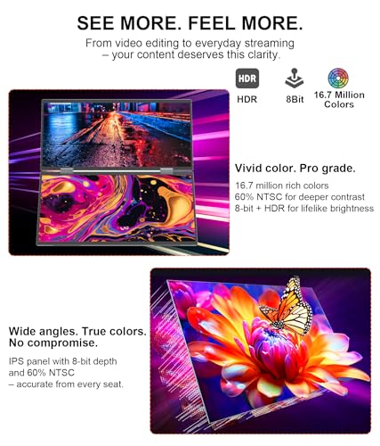 LB D16 Portable Dual Monitor 15.6 Inch 1080P FHD IPS Stacked Double Screen USB-C Mini HDMI Dual Display with Gravity Sensor HDR for Coding Stock Trading Office - size: D16 (Dual 15.6")