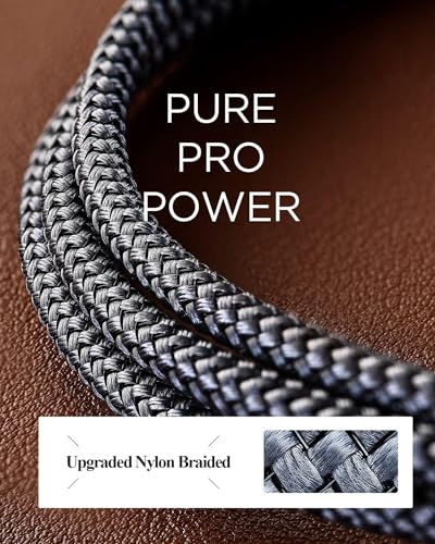 Goalfish 3 Prong AC Power Cord for Computer Laptop, 10ft, Heavy Duty | Nylon Braided,for Dell HP LG Lenovo Asus Acer Toshiba Sony Laptops/Notebooks, Monitors, Printers, Scanners NEMA 5-15P to C5 - size: 3m