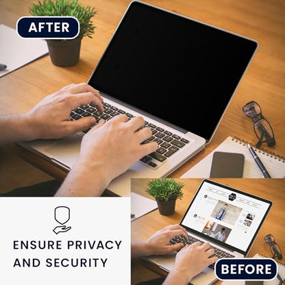 kwmobile Laptop Privacy Screen for 13.3" Laptop (16:9) 294x165mm - Computer Privacy Screen Shield - Laptop Monitor Protector - Anti Glare and Blue Light Blocking