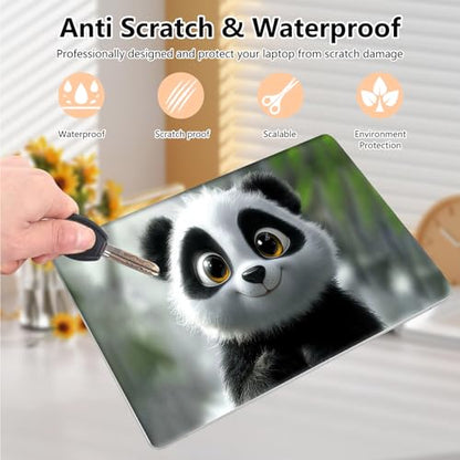 Laptop Skin Sticker Decal 15.6 Inch,12 13 13.3 14 15 15.6 in Laptop Netbook Skins for Notebook,Art Decal Removable Waterproof Scratch Resistant,Universal Vinyl Cover,Cute Panda Snow - color: Cute Panda Snow
