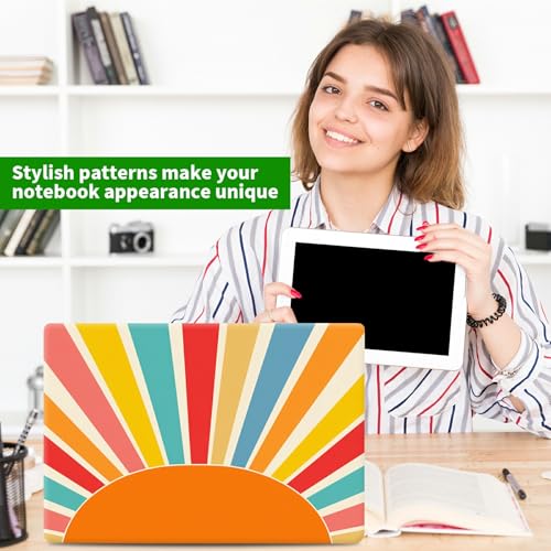 Laptop Skin Sticker Decal, Universal Protective Cover Fit 12 13 14 15.6 Inch Notebook, Reusable Water-Resistant Vinyl Decal w/ 2 Wrist Pads for Business Travel Office, Colorful Sunset - color: Colorful Sunset