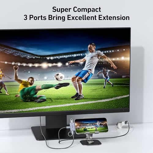 BENFEI USB C to HDMI 4K@60Hz, 10Gbps USB-A, 100W Power Delivery Compatible with iPad Pro, MacBook Pro/Air, iMac, iPhone 16/15 Pro/Pro Max, XPS, Thinkpad and More - size: 1 Pack, style: HDMI+100W+USB