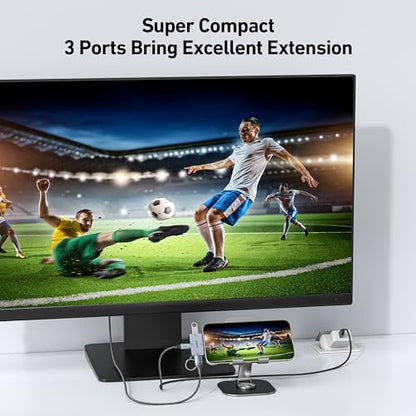 BENFEI USB C to HDMI 4K@60Hz, 10Gbps USB-A, 100W Power Delivery Compatible with iPad Pro, MacBook Pro/Air, iMac, iPhone 16/15 Pro/Pro Max, XPS, Thinkpad and More - size: 1 Pack, style: HDMI+100W+USB