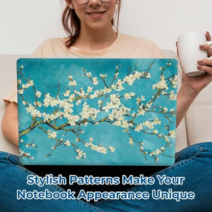 Reusable Universal Laptop Skin Sticker, Cut to Fit for 11.6–15.6 Inch Laptops, Waterproof Protective Film, No-Residue - Spring Blossom Branches - color: Spring Blossom Branches