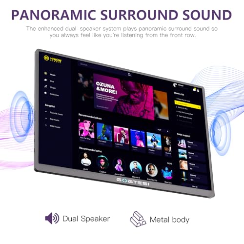 16 Inch 120Hz Portable Gaming Monitor, 100% sRGB 2.5K QHD 400nits Portable Monitor with HDR, Ultra Slim, Eye Care, External Second Screen for Laptop/PC/PS5/Mac/Xbox