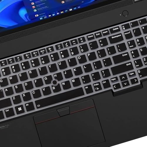 Keyboard Cover for Lenovo ThinkPad E16 Gen 1 16", Thinkpad T16 P16 P16v P16s Gen 2/Gen 1 16", Thinkpad L15 Gen 4/3 15.6" (Not Fit Thinkpad Z16, L15 Gen 2/1)-Black - color: Black