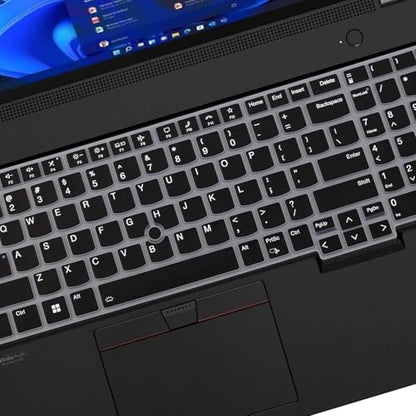 Keyboard Cover for Lenovo ThinkPad E16 Gen 1 16", Thinkpad T16 P16 P16v P16s Gen 2/Gen 1 16", Thinkpad L15 Gen 4/3 15.6" (Not Fit Thinkpad Z16, L15 Gen 2/1)-Black - color: Black