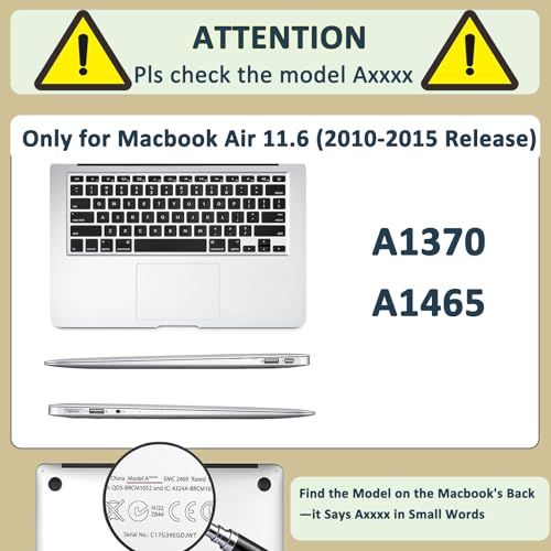 Laptop Shell for MacBook Air 11 inch Case 2015 2014 2013 2012 2011 2010 Release Model A1465 A1370,Air 11.6" Snap on Protective Laptop Hard Case & Keyboard Cover,Flowers & Birds - color: Flowers & Birds, size: Air 11" 2010-2015(A1370/A1465)