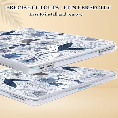 Compatible with MacBook Neo 13 inch Case A3404 Cover 2026 Release, Anti-Scratch Slim Protective Cover Pattern Plastic Hard Shell Case with Keyboard Cover & Screen Film, Wild Flowers - color: Wild Flowers