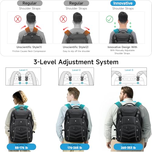 2-in-1 Large Rolling Laptop Backpack for Women Men, 50L Backpack with Wheels, USB Charging Port, Shoe Compartment Carry On Luggage for Travel, College, Sports, Gym, Weekend Trip