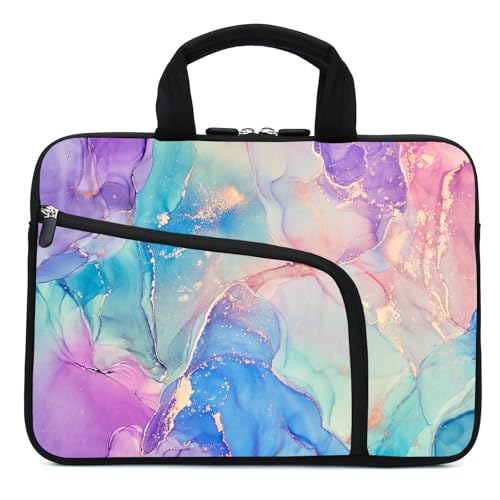 15Inch Laptop Sleeve Carrying Bag with Handle， Front Pocket for Placing Power Adapter and Mouse for men women - color: Caisy-21