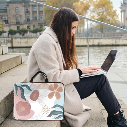 Laptop Sleeve Case 15 inch Plus Cute Mousepad, Abstract Doodle Slim Carrying Case Durable Handbag Protective Travel Laptop Bag for 13-15 inch Tablet,Laptop, Ultrabook Notebook - color: Abstract Doodle, size: 15 Inch