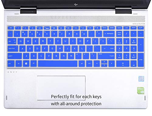 Keyboard Cover for 15.6 HP Laptop 15-dy5033dx 15-dy 15-dw 15-db/da 15-bs/bw 15-ef 15t 15z 15t-dw400 15-dy5073dx dy2073dx 15-dw4047nr dw3033dx dw3013dx 15-ef2033dx 15-ef1023dx/HP 17t 17-bs/ca/by - color: Blue