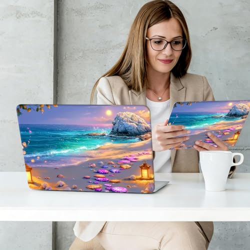 Laptop Skin Sticker Decal Cover,Beautiful Beach | DIGTIALL Universal Laptop Skin Sticker, Waterproof Removable Notebook Decal Protector Cover for 12 13 14 15 Inch Laptops - color: Beautiful Beach
