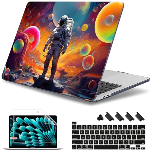 May Chen Compatible with MacBook Pro 13 inch Case 2022 2021 2020 Release Models A2338 M2 M1 A2251 A2289, Plastic Hard Shell Case for MacBook Pro 13 Inch with Touch Bar Fits Touch ID, Astronaut S929 - color: Astronaut S929