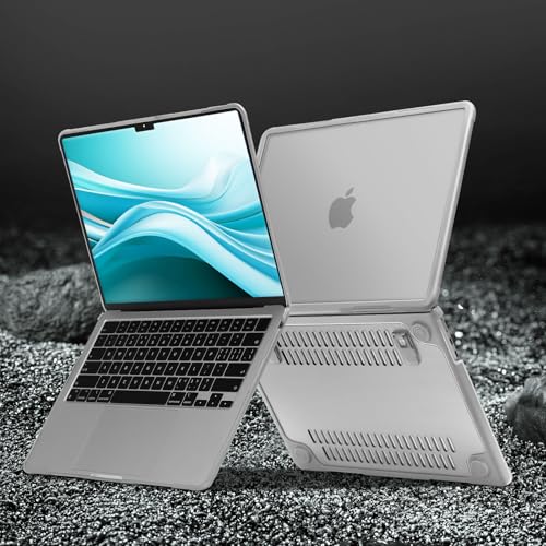 MOSISO Compatible with MacBook Air 13 inch Case M5 M4 M3 M2, Matte Clear | 4 in 1 Kit Anti-Crack Hard Shell with Kickstand for MacBook Air 13.6 inch Case 2026-2022 A3449 A3240 A3113 A2681 - color: Matte Clear