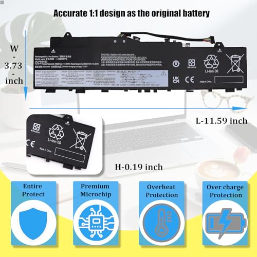 L19M3PF3 L19M3PF4 Battery Replacement for IdeaPad 5-14IIL05 5-14ARE05 5-14ITL05 5-14ALC05 5-14IAL7 5-14ABA7 Series Laptop Battery L19C3PF3 L19L3PF7 5B10W86936 5B10W86939 5B10W86957 44.5Wh