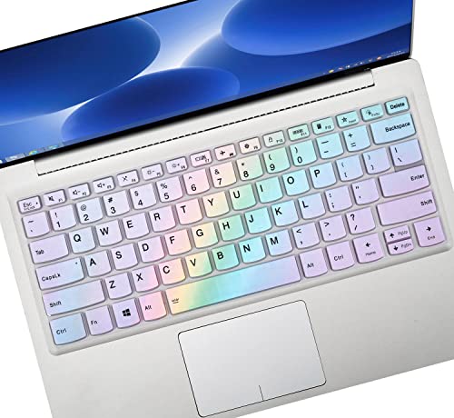 Keyboard Cover for Lenovo Flex 5/IdeaPad 5 14",Lenovo IdeaPad Flex 5i 14"/Slim 7 9/Yoga 5i 7i/Yoga 9 7 Pro/Slim 7 pro x Keyboard Skin, ThinkBook 14 14s/Yoga Pro 14s Protector - color: Gradient Yellow Green