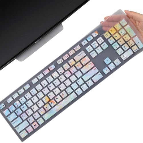 Keyboard Cover Skin for Dell KM636 KB216 KB216t KB216d KB216p Wired & Wireless Keyboard, Dell Optiplex 5250 3050 3240 5460 7450 7050, Dell Inspiron Desktop 24" 27" 5400 5490 7700 7790 3475 3670 3477 - color: colors