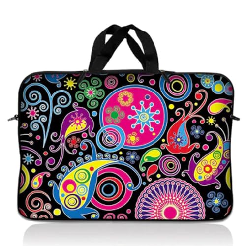 LSS 10.2 inch Laptop Sleeve Bag Carrying Case Pouch with Handle for 8" 8.9" 9" 10" 10.2" Acer, Asus, Dell, Hp, Sony, Toshiba, Art Design - color: Art Design, size: 8 in -10.2 in